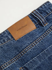 Cider Denim Mid Rise Washed Straight Leg Jeans Curve & Plus