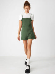 Knotted Pocket Wide Leg Romper