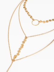Handmade Brass Sequin Layered Choker Necklace