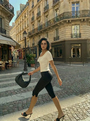 High Stretch Cowl Neck Ruched Short Sleeve Top