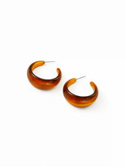 C-SHAPED HOOP EARRINGS