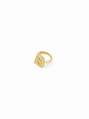 LETTER ZIRCON OPEN RING