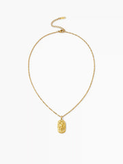 CONSTELLATION 18K GOLD PLATED STAINLESS STEEL PEDANT NECKLACE