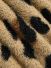 Knit Long Sleeve Leopard Cardigan