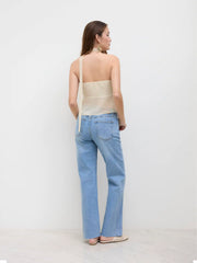 Chiffon Split Bandeau Top With Scarf