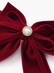 Bowknot Velvet Hair Clip