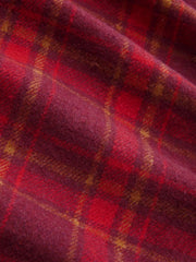 Cotton-blend Round Neckline Tartan Mini Dress With Belt