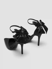 BOWKNOT SATIN HEELS