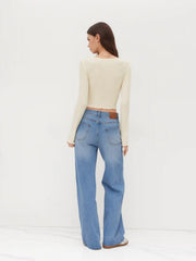 Sweetheart Texture Lettuce Trim Knotted Top