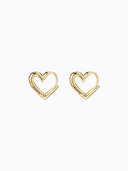 HEART DESIGN HOOP EARRINGS