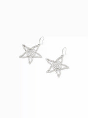 STAR & SPIRAL SHAPE DROP EARRINGS