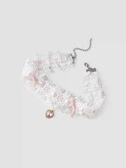 HEART BOWKNOT LACE CHOKER