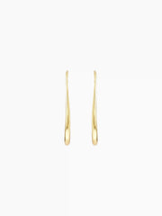 SLIM OVAL DESIGN HOOP EARRINGS