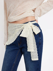 FLORAL LACE TRIANGLE SCARF
