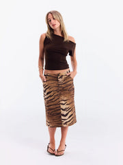 Boat Neck Twist Split Sleeve Top