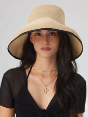 TWO-TONE WOVEN BUCKET HAT