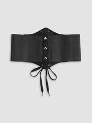 Lace Up Button Corset Belt
