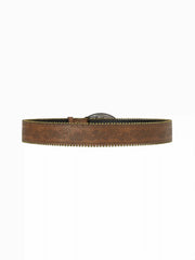 FLOWER PATTERN ENGRAVED BUCKLE BELT