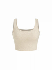 Terry Long Sleeve Top With Belt With Tank Crop Top & High Rise Flared Trousers Loungewear Set