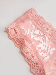 Flocked Floral Lace Panel V-neck Sleeveless Top