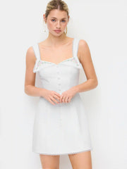 Jacquard Floral Embroidery Sweetheart A-line Mini Dress