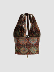 Boho Paisley Halter Tank Top