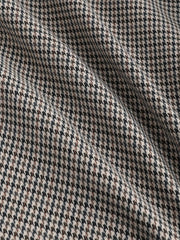 Houndstooth Button Straight Leg Jumpsuit