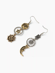 SUN & STAR & MOON DROP EARRINGS