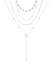 RHINESTONE DECOR LAYERED NECKLACE