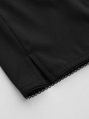 Low Rise High Stretch Split Knee Length Leggings