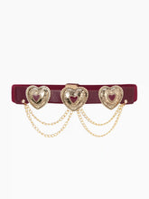 VINTAGE ENGRAVED HEART & CHAIN CORSET BELT