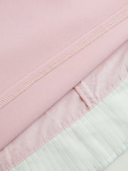 Square Neck Solid Bowknot Zipper Mini Dress