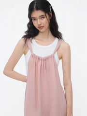 Square Neck Knotted Romper