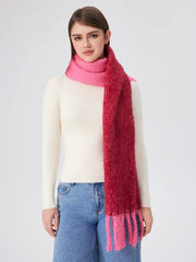 TWO-TONE TASSEL SCARF