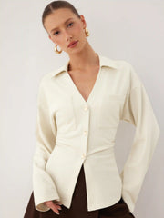 Ruched Metal Detail Top