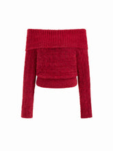 Knit Off-shoulder Long Sleeve Top