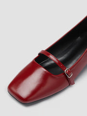 SQUARE TOE LOW HEEL MARY JANE SHOES