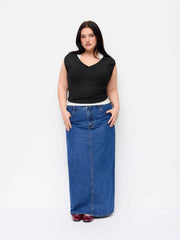 V-neck Top & Polka Dot Halter Neckline Cami Top Curve & Plus