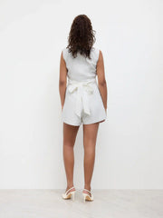 Collar Bowknot Criss Cross Romper