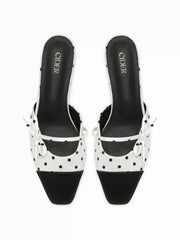 BOWKNOT & POLKA DOT HEELS
