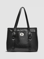 Faux Leather Large Capacity Tote Bag