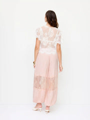 Chiffon Mid Rise Lace Balloon Pants