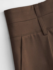 Mid Rise Straight Leg Trousers
