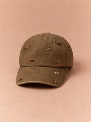 Gorra de béisbol bordada de perro salchicha