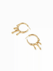 LIQUID METAL HOOP EARRINGS