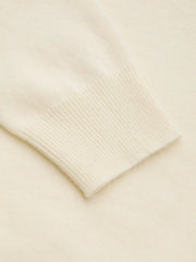 100% Wool V-neck Solid Ruched Long Sleeve Top