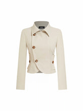 Asymmetrical Hem Cropped Jacket