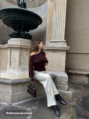 Belted Mid Rise Straight Leg Trouser