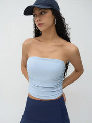 Bandeau Ruched Crop Top