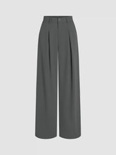 Cropped & Pleated Wide Leg Trousers